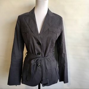 Lafayette 148 Unlined Belted Linen Blazer